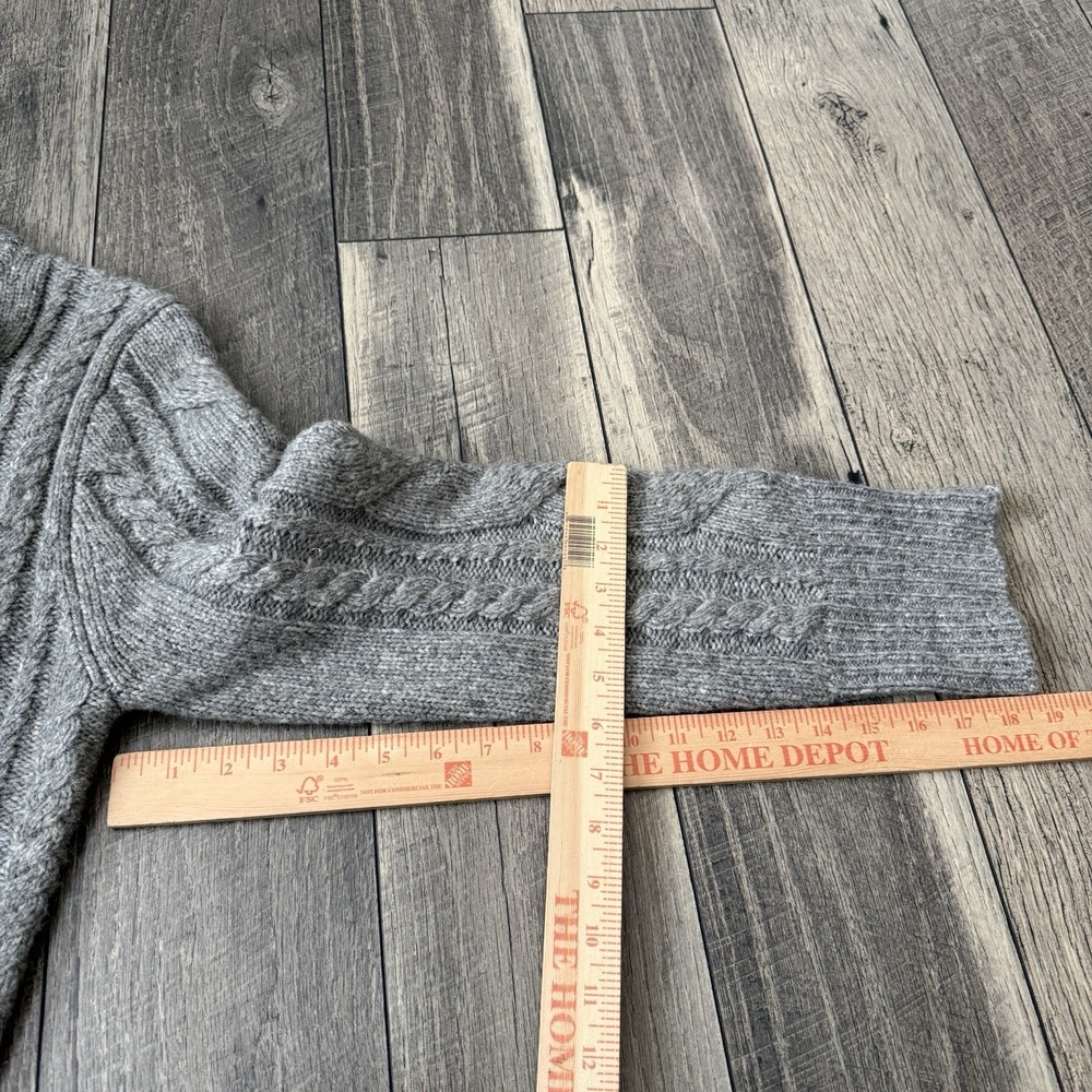 J.Crew Cardigan Coquette Sweater Gray Wool Alpaca Blend Cottage Preppy Womens M - Picture 6 of 16
